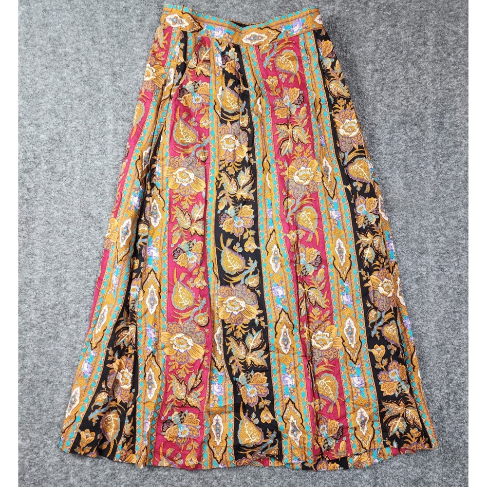 Plum Street H Passman & Son Maxi Skirt Women‎ 7/8 Multicolor Paisley Vintage 70s
